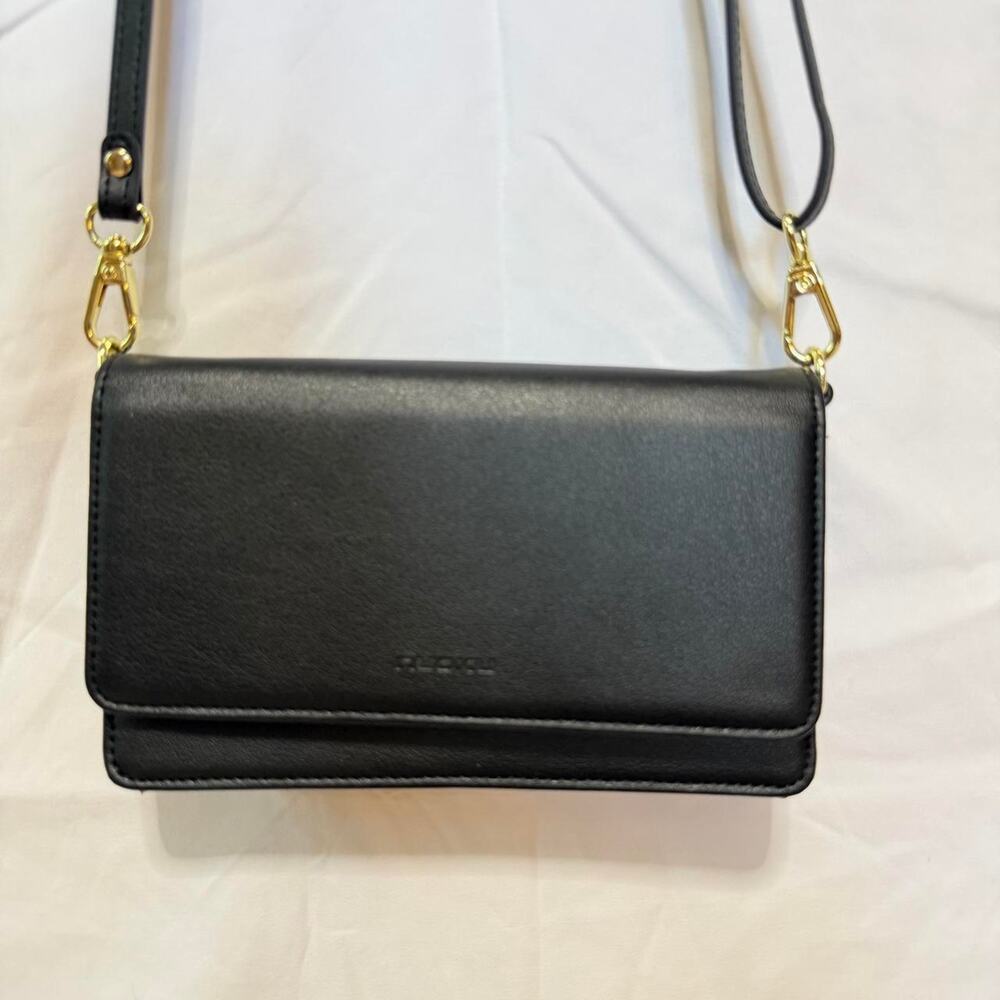 Nuoku black crossbody wallet purse